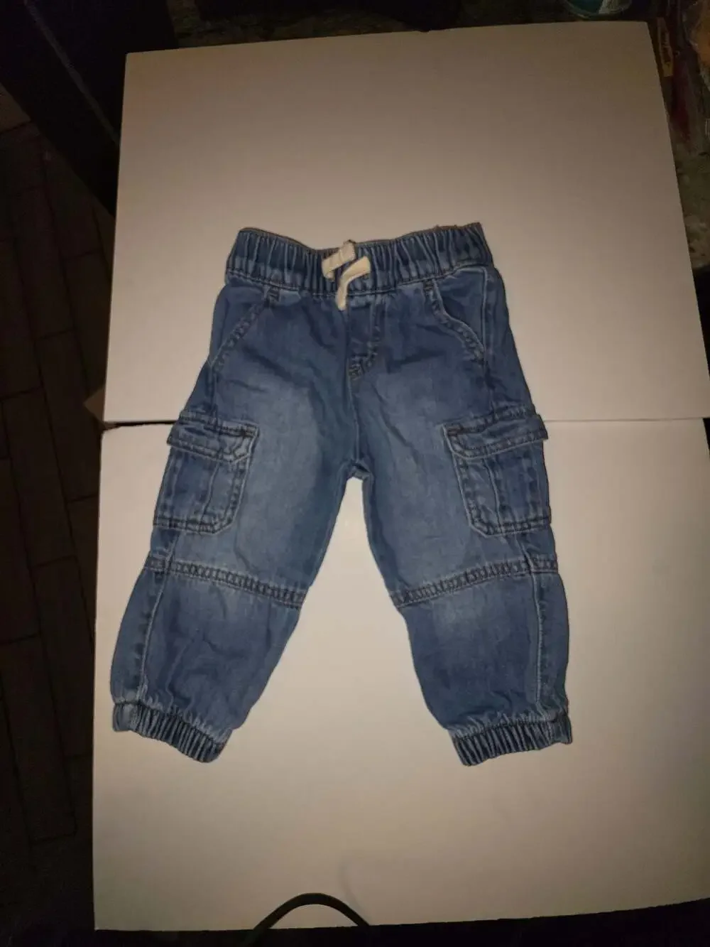 Wonder Nation Toddler Boys Cargo Jogger Denim Pants